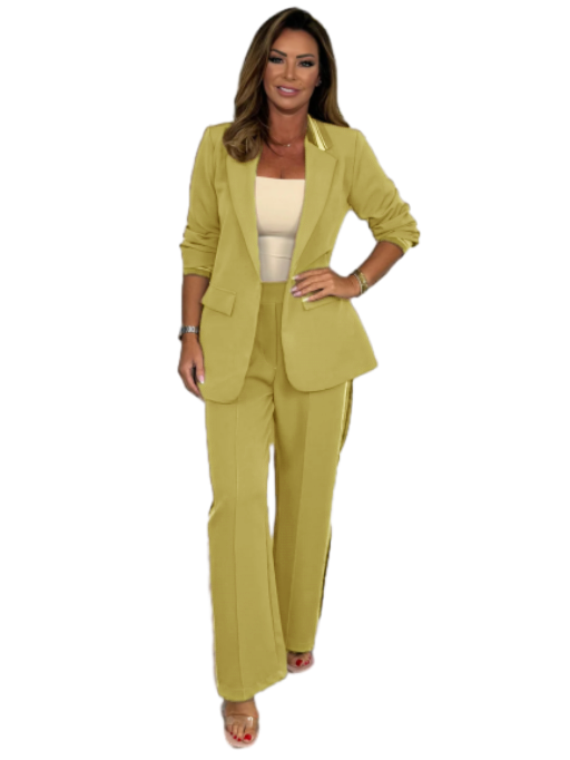 🍁Fall Sale - Side Stripe Trouser & Blazer Suit