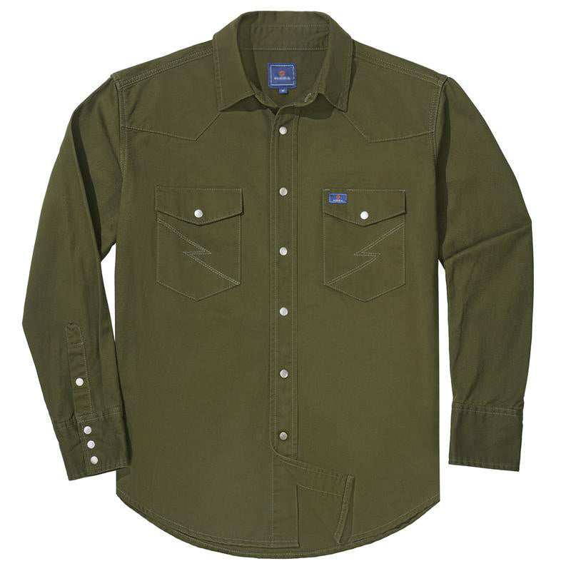 š„AUGUST HOT-SALE š„Men's Long Sleeve Stone-Washed and Pre-Washed Denim Work Shirt-1