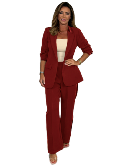 🍁Fall Sale - Side Stripe Trouser & Blazer Suit