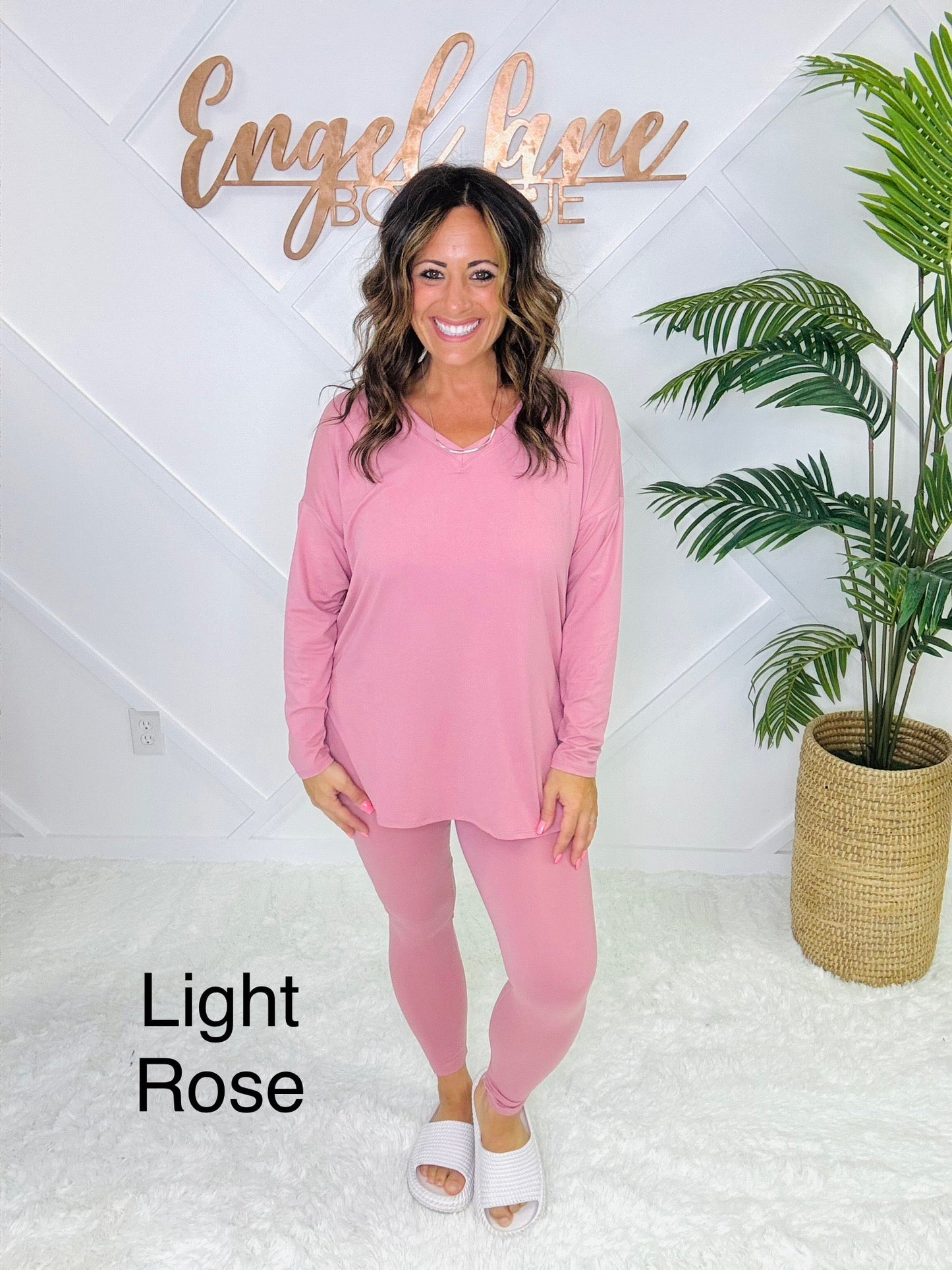Clearance sale!Brushed Loungewear Butter Set,Comfy , Breathable and Stretch top and straight leg pants ,best for Fall