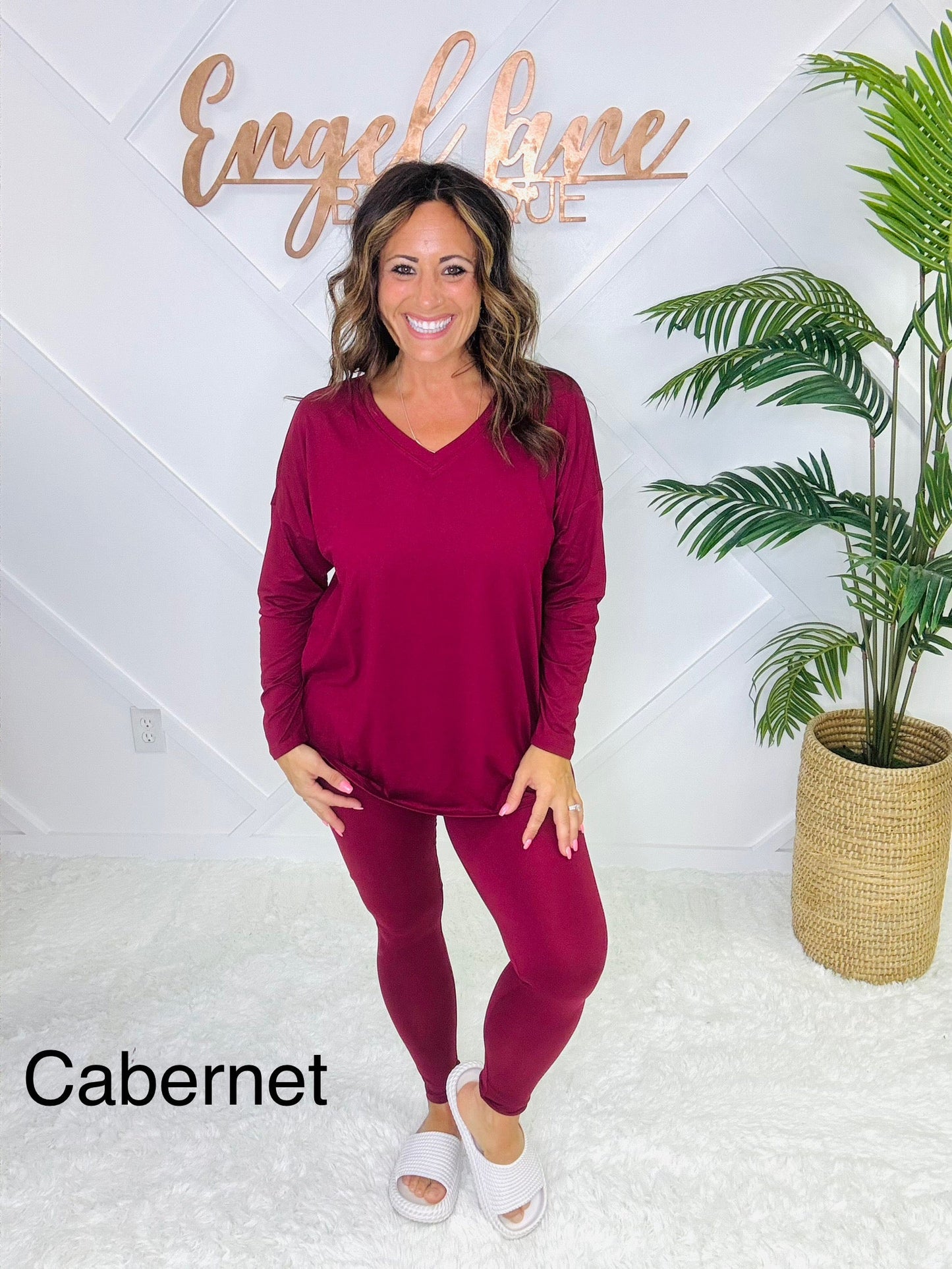 Clearance sale!Brushed Loungewear Butter Set,Comfy , Breathable and Stretch top and straight leg pants ,best for Fall