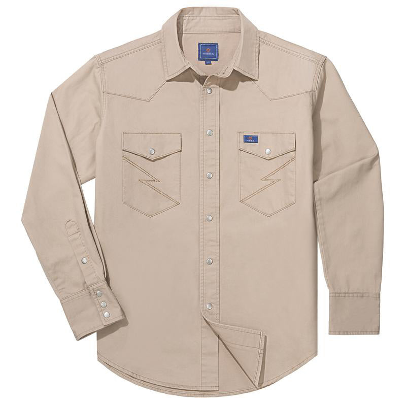 🔥AUGUST HOT-SALE 🔥Men's Long Sleeve Stone-Washed and Pre-Washed Denim Work Shirt-1
