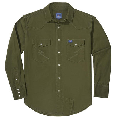 🔥AUGUST HOT-SALE 🔥Men's Long Sleeve Stone-Washed and Pre-Washed Denim Work Shirt-1