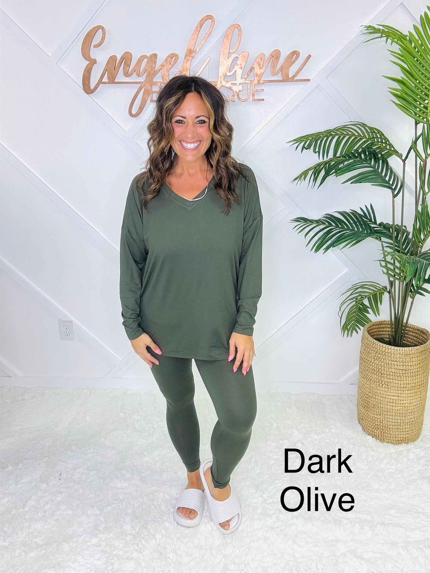 Clearance sale!Brushed Loungewear Butter Set,Comfy , Breathable and Stretch top and straight leg pants ,best for Fall